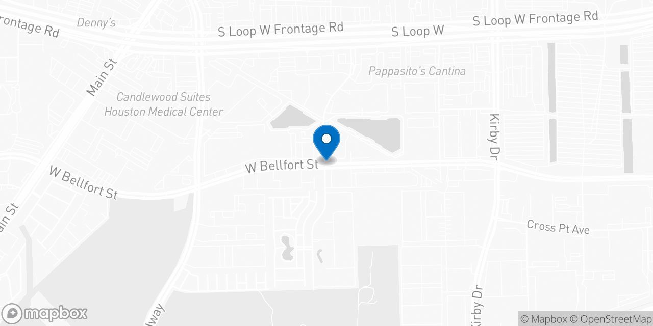 Map showing the location of the Social Security office in Houston, TX