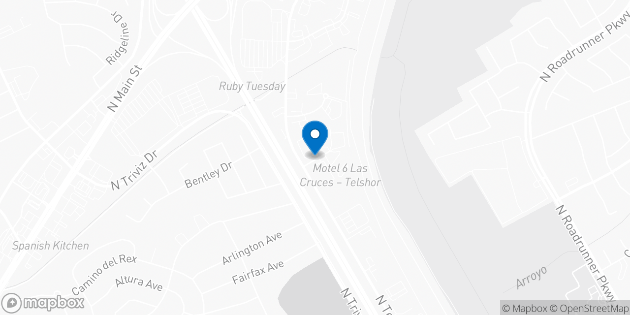 Map showing the location of the Social Security office in Las Cruces, NM