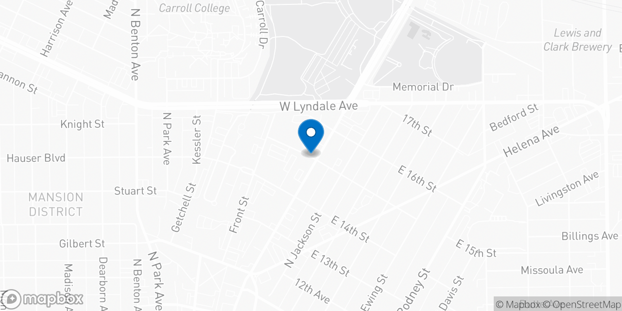 Map showing the location of the Social Security office in Helena, MT