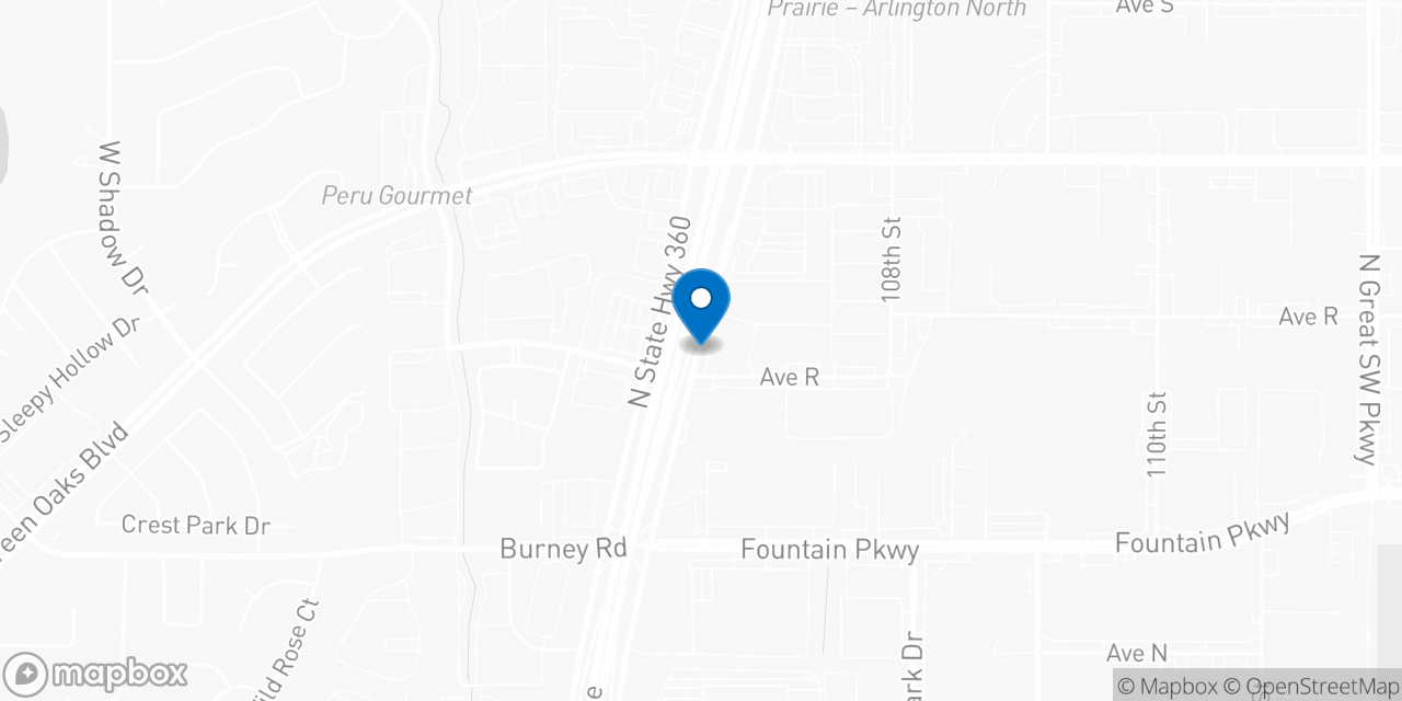 Map showing the location of the Social Security office in Grand Prairie, TX