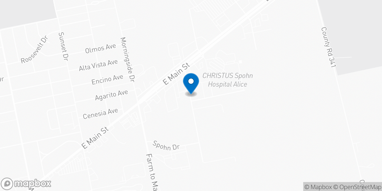 Map showing the location of the Social Security office in Alice, TX