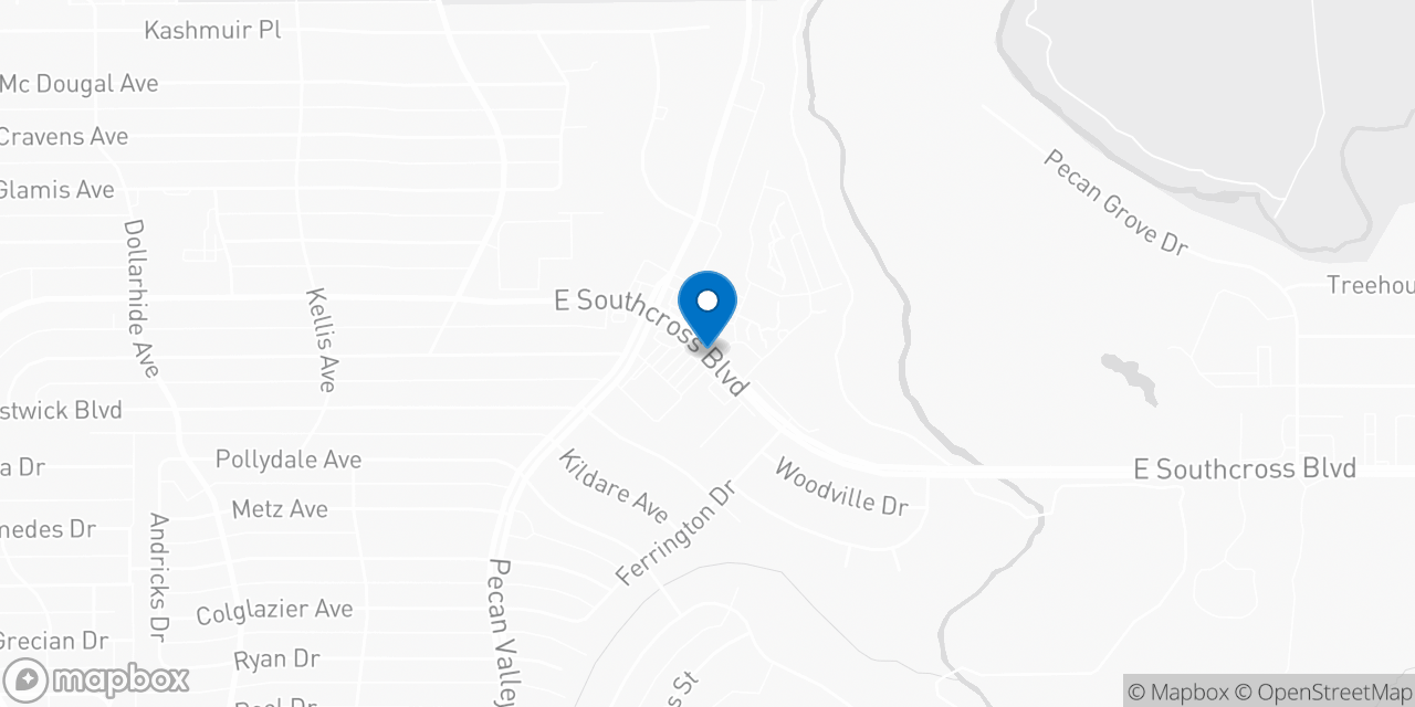 Map showing the location of the Social Security office in San Antonio, TX