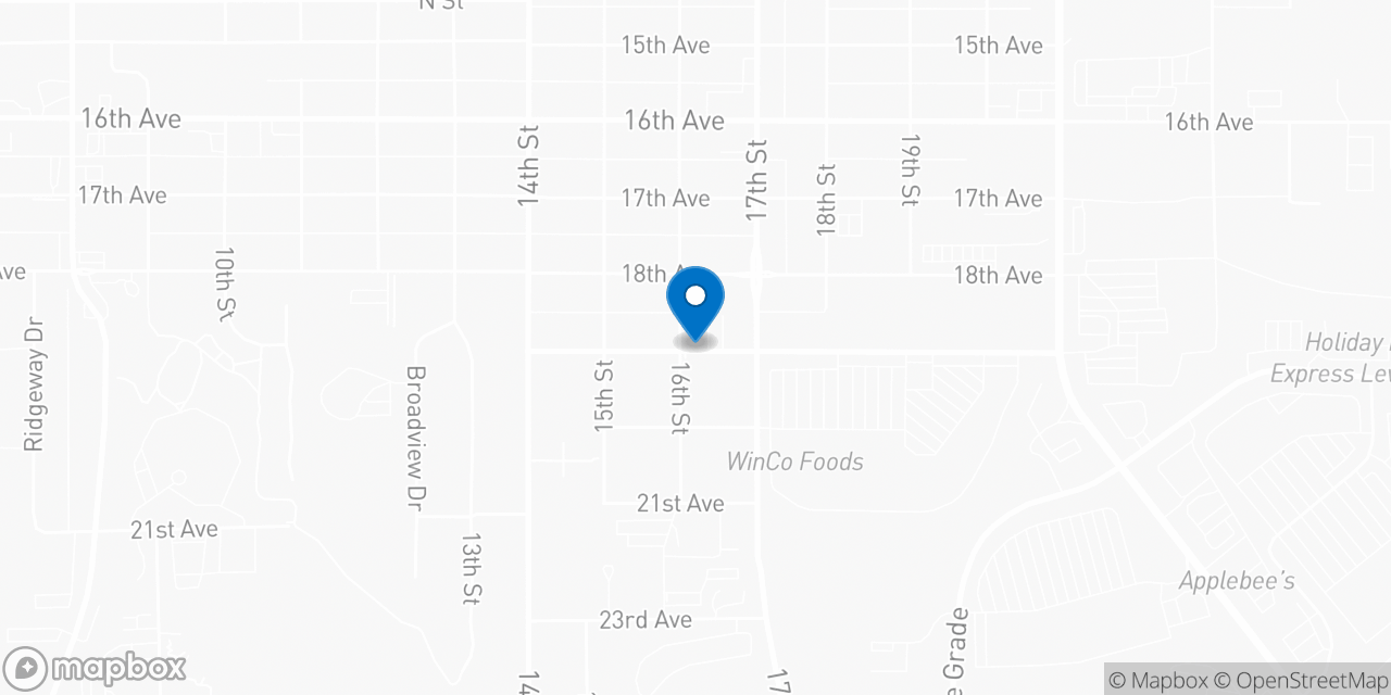 Map showing the location of the Social Security office in Lewiston, ID