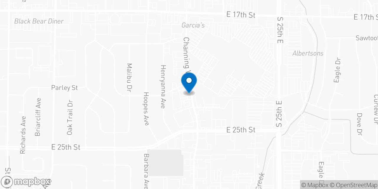 Map showing the location of the Social Security office in Idaho Falls, ID