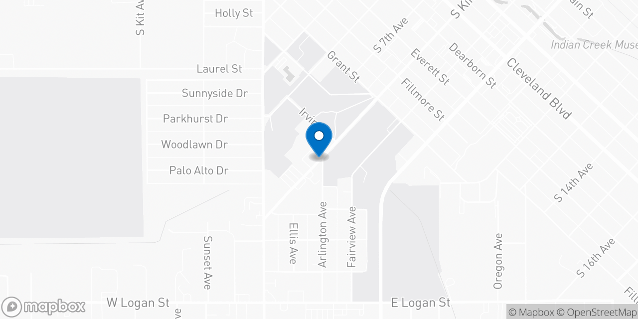 Map showing the location of the Social Security office in Caldwell, ID