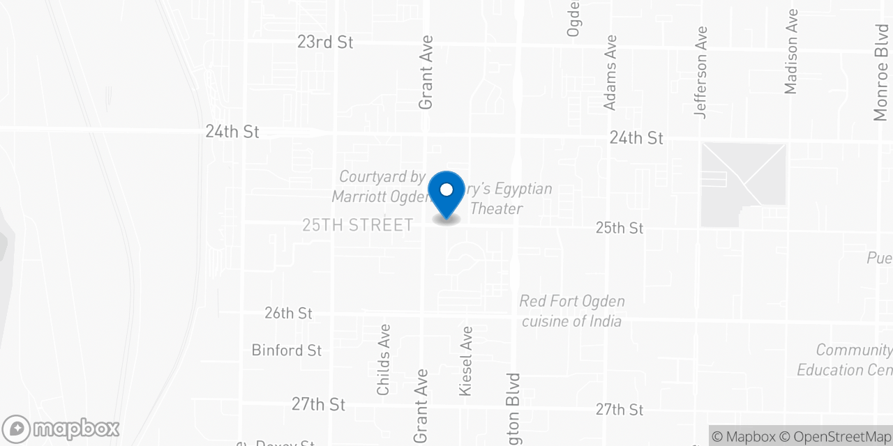 Map showing the location of the Social Security office in Ogden, UT