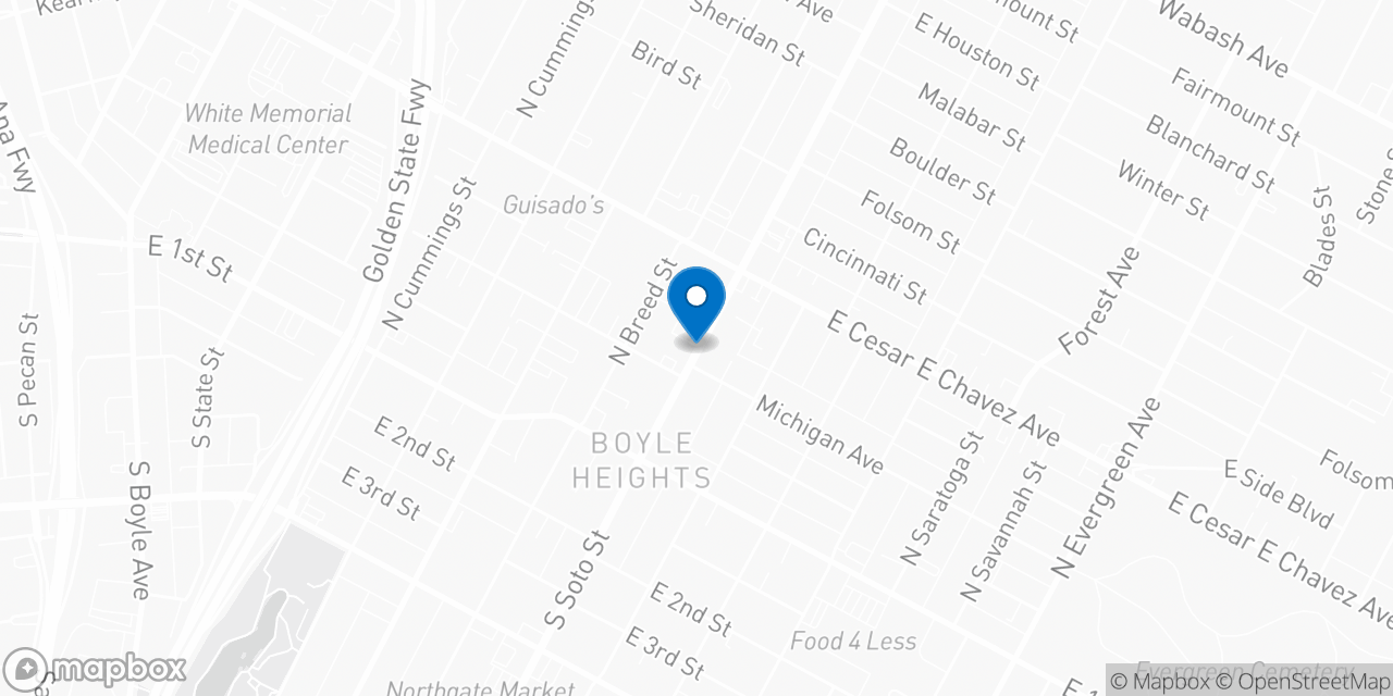 Map showing the location of the Social Security office in Los Angeles, CA