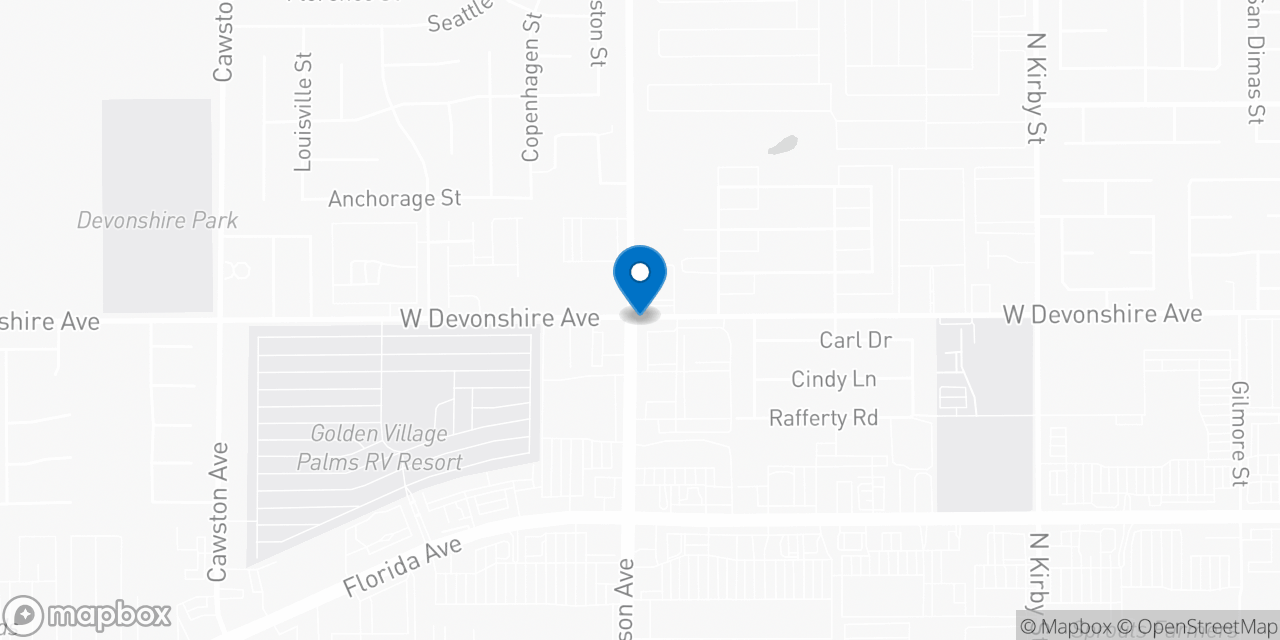 Map showing the location of the Social Security office in Hemet, CA
