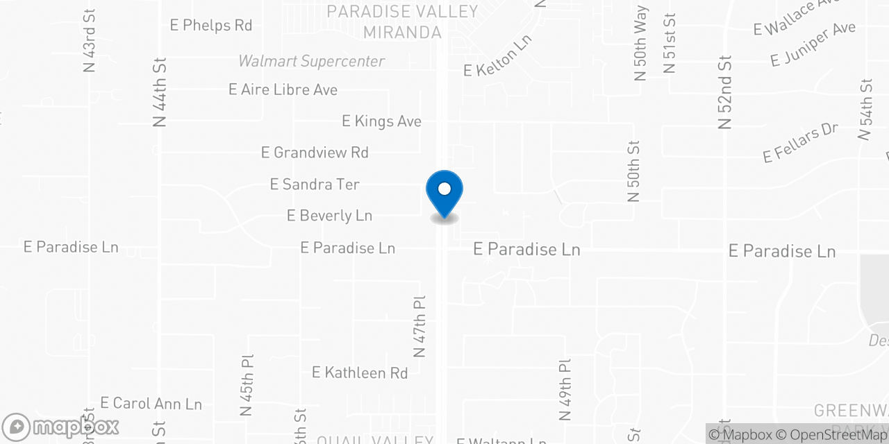 Map showing the location of the Social Security office in Phoenix, AZ