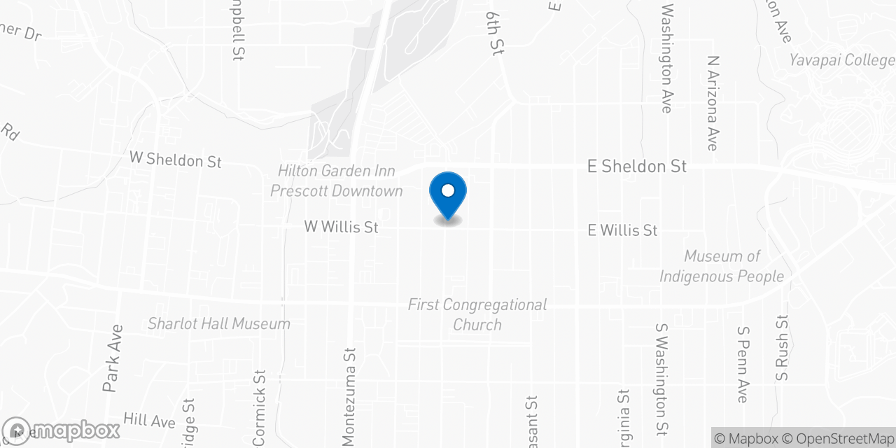 Map showing the location of the Social Security office in Prescott, AZ