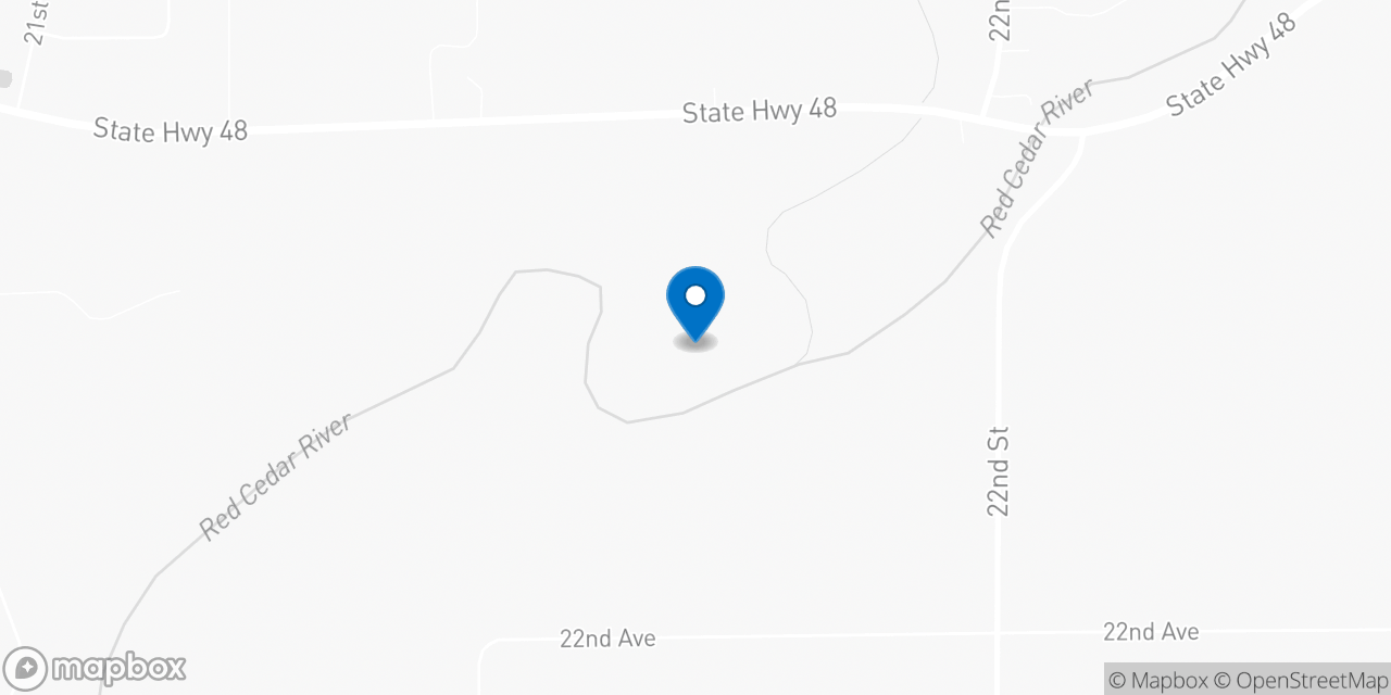 Map showing the location of the Social Security office in Rice Lake, WI