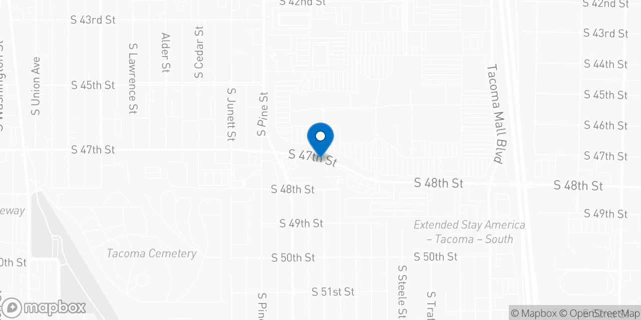 Map showing the location of the Social Security office in Tacoma, WA