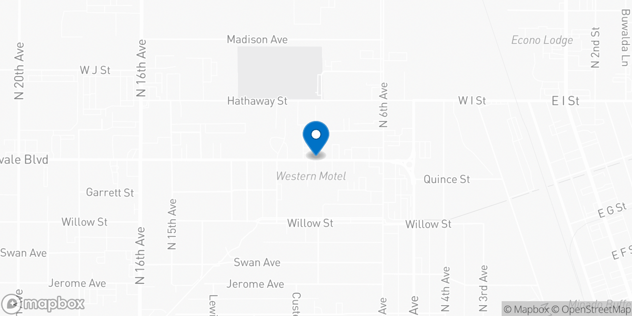 Map showing the location of the Social Security office in Yakima, WA