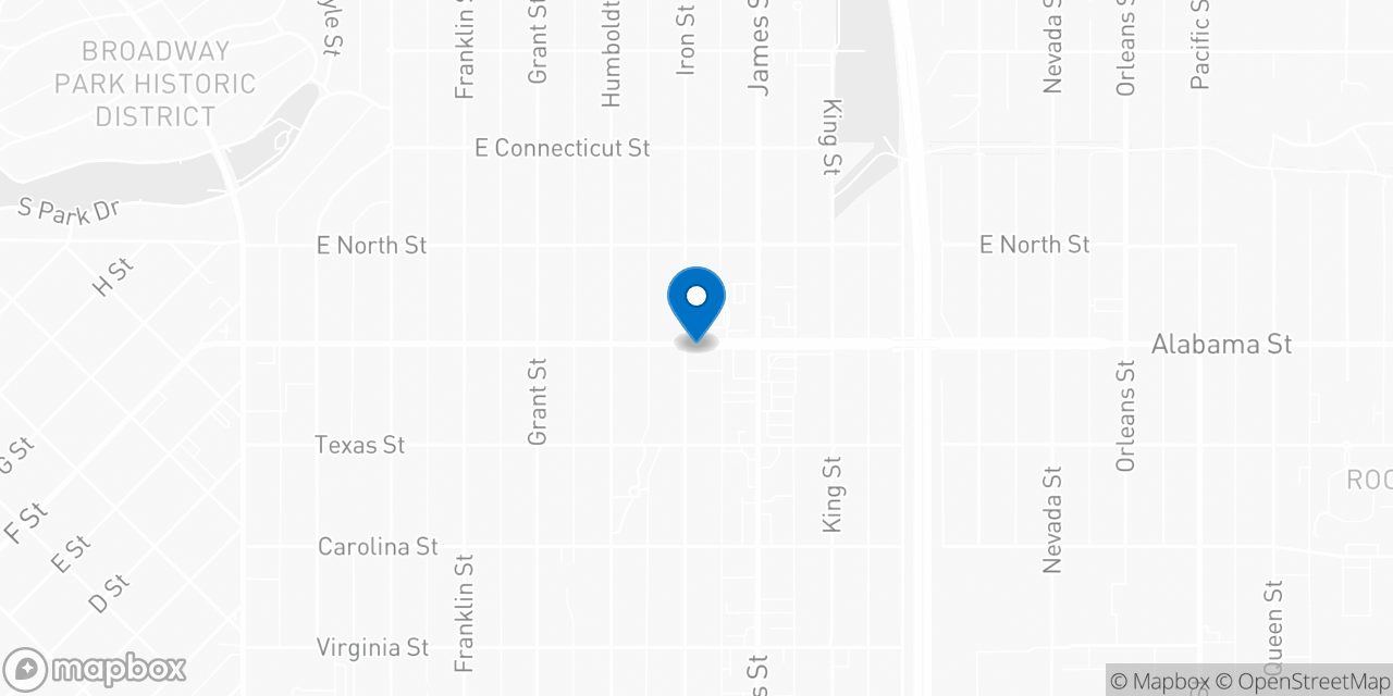 Map showing the location of the Social Security office in Bellingham, WA