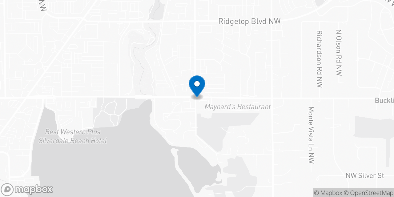 Map showing the location of the Social Security office in Silverdale, WA