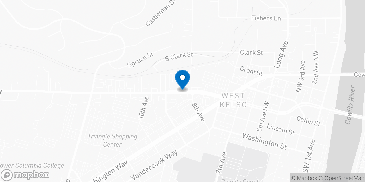 Map showing the location of the Social Security office in Longview, WA