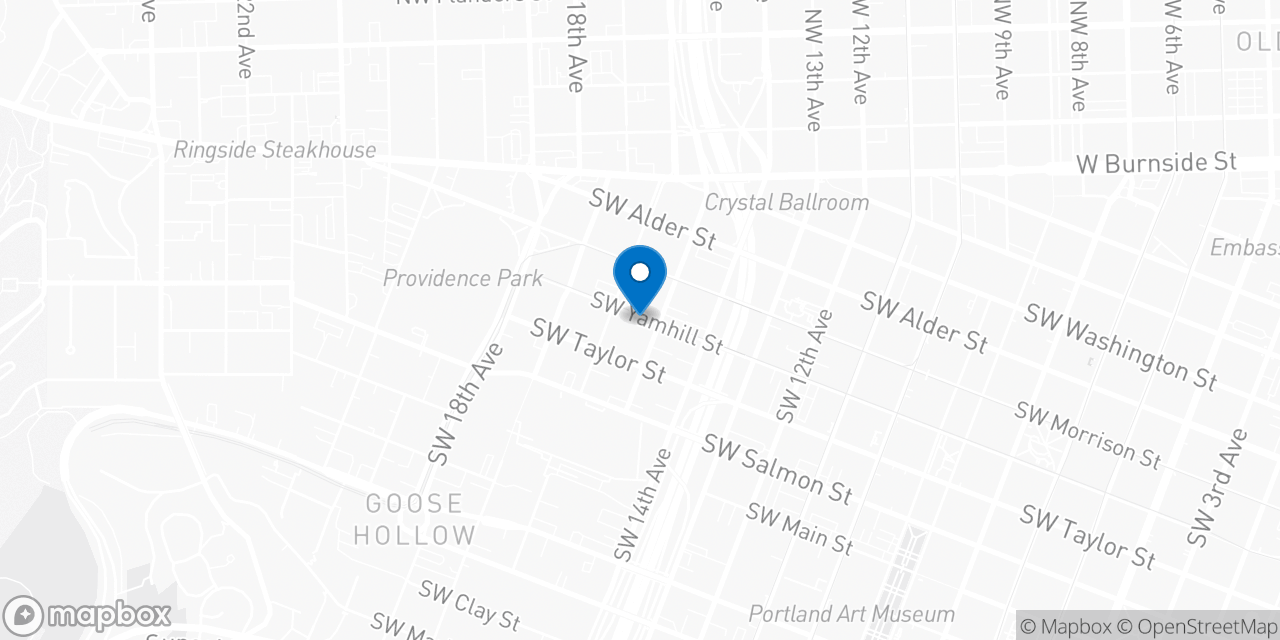 Map showing the location of the Social Security office in Portland, OR