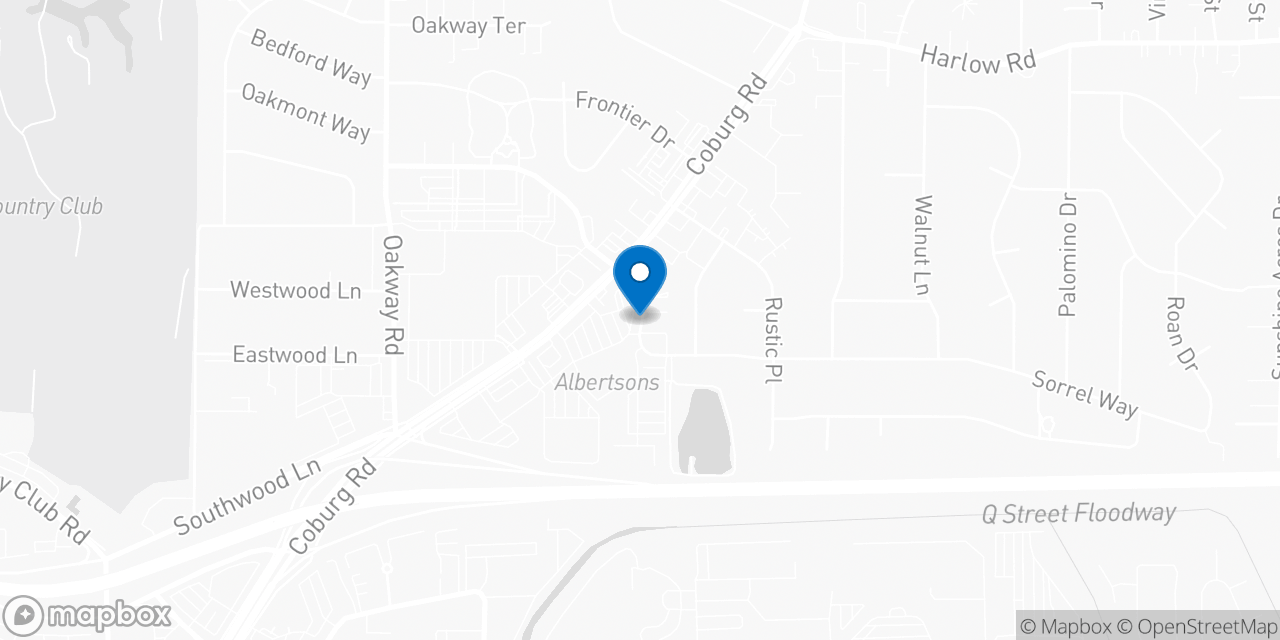Map showing the location of the Social Security office in Eugene, OR