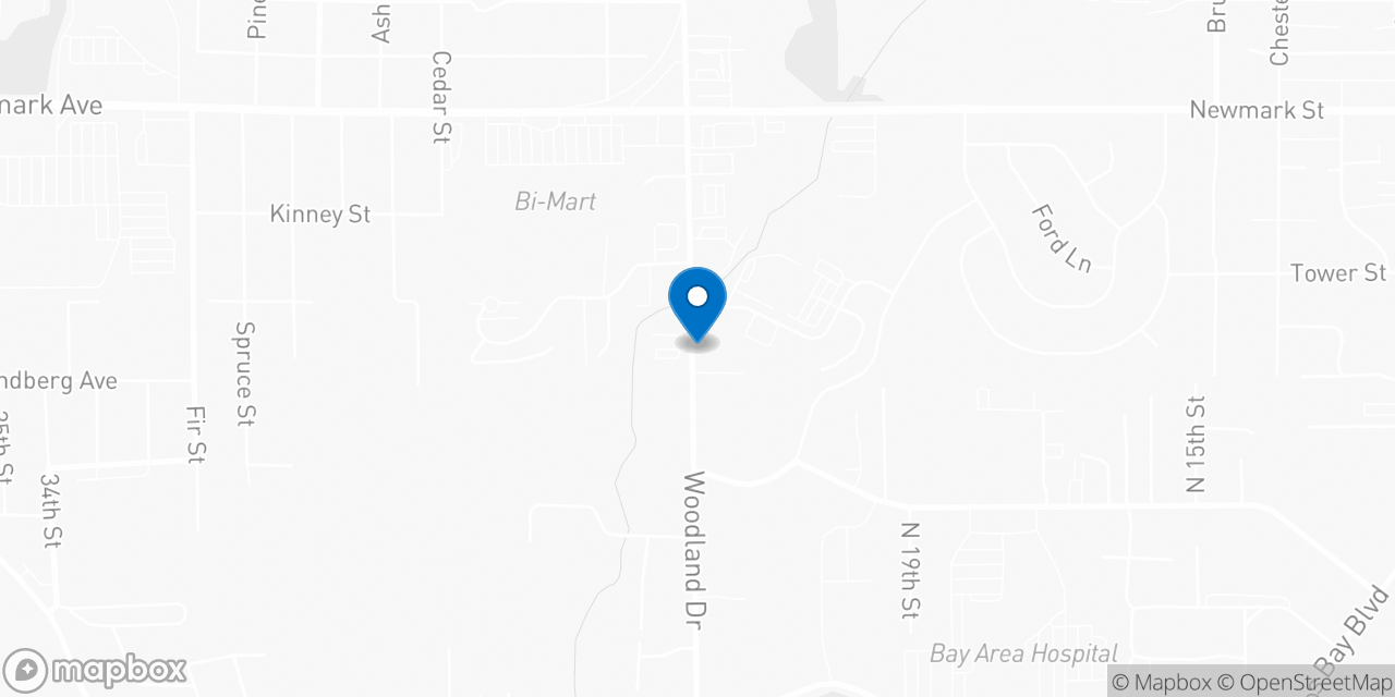 Map showing the location of the Social Security office in North Bend, OR