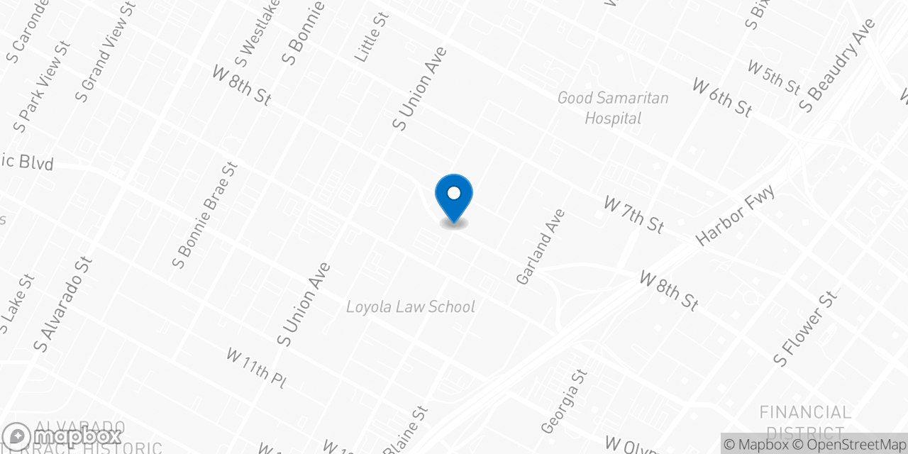 Map showing the location of the Social Security office in Los Angeles, CA