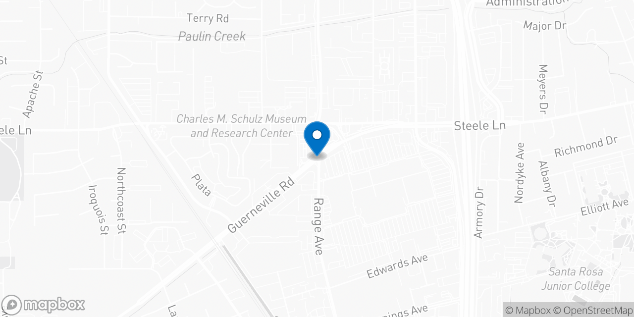 Map showing the location of the Social Security office in Santa Rosa, CA