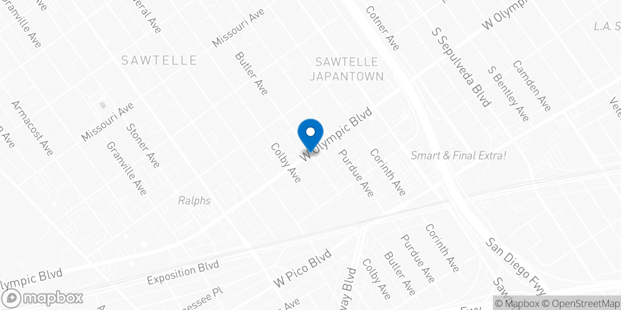 Map showing the location of the Social Security office in Los Angeles, CA