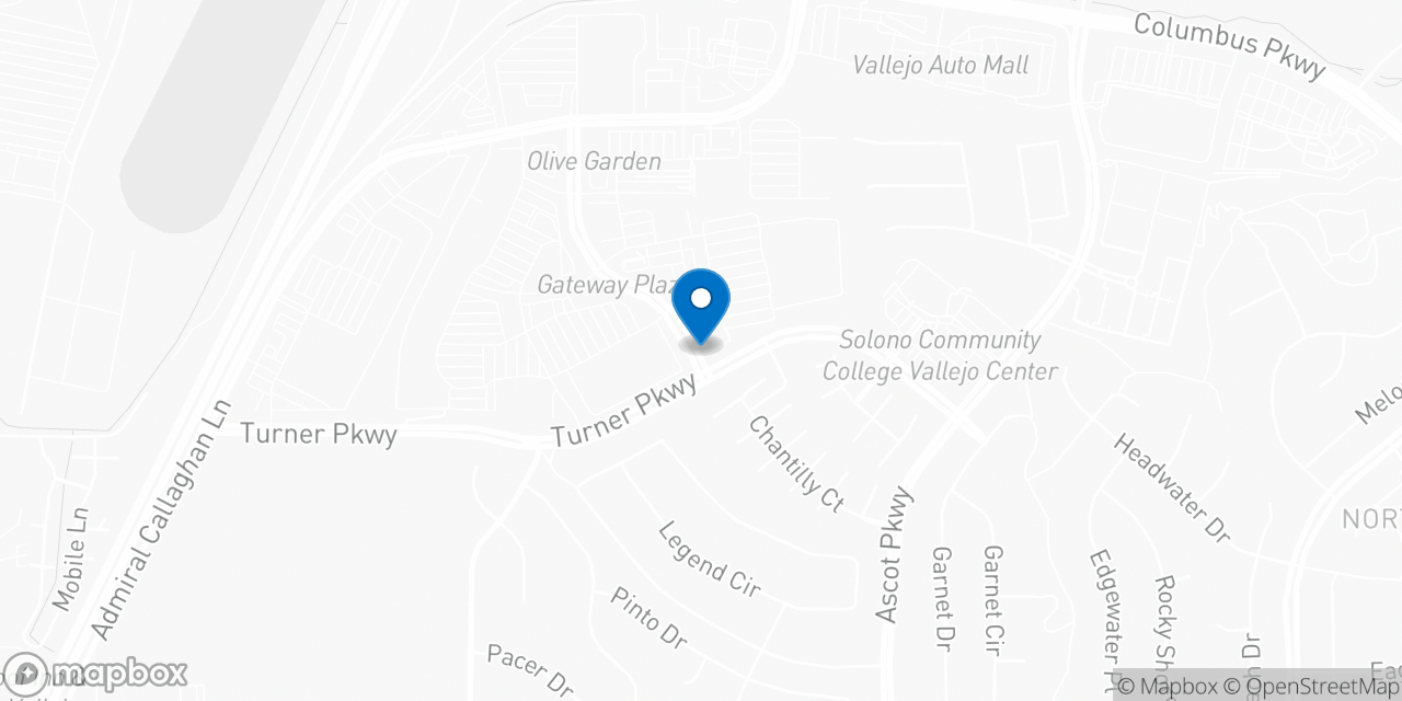 Map showing the location of the Social Security office in Vallejo, CA