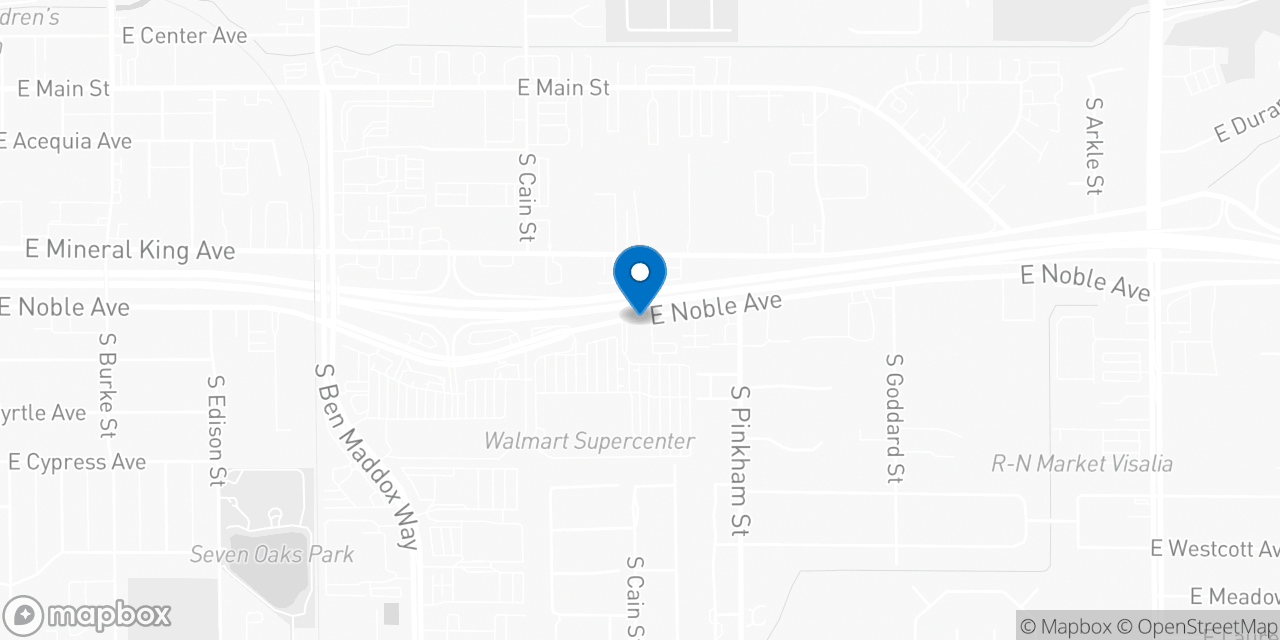 Map showing the location of the Social Security office in Visalia, CA