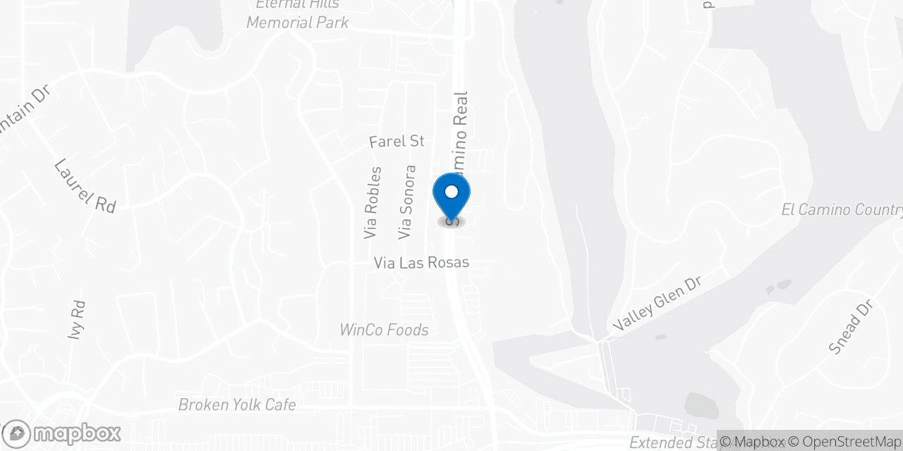 Map showing the location of the Social Security office in Oceanside, CA