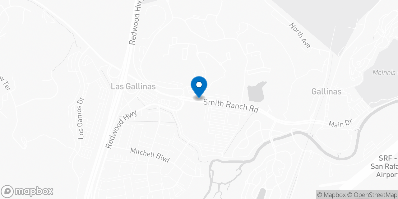 Map showing the location of the Social Security office in San Rafael, CA