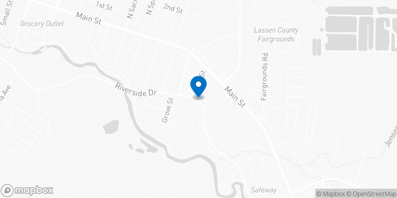 Map showing the location of the Social Security office in Susanville, CA