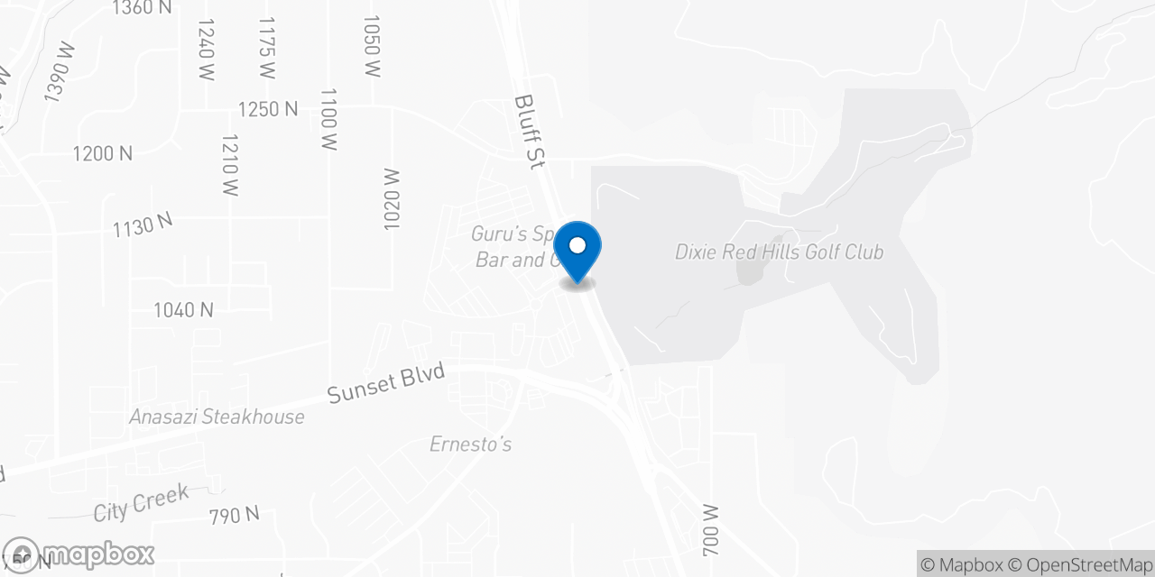 Map showing the location of the Social Security office in Saint George, UT