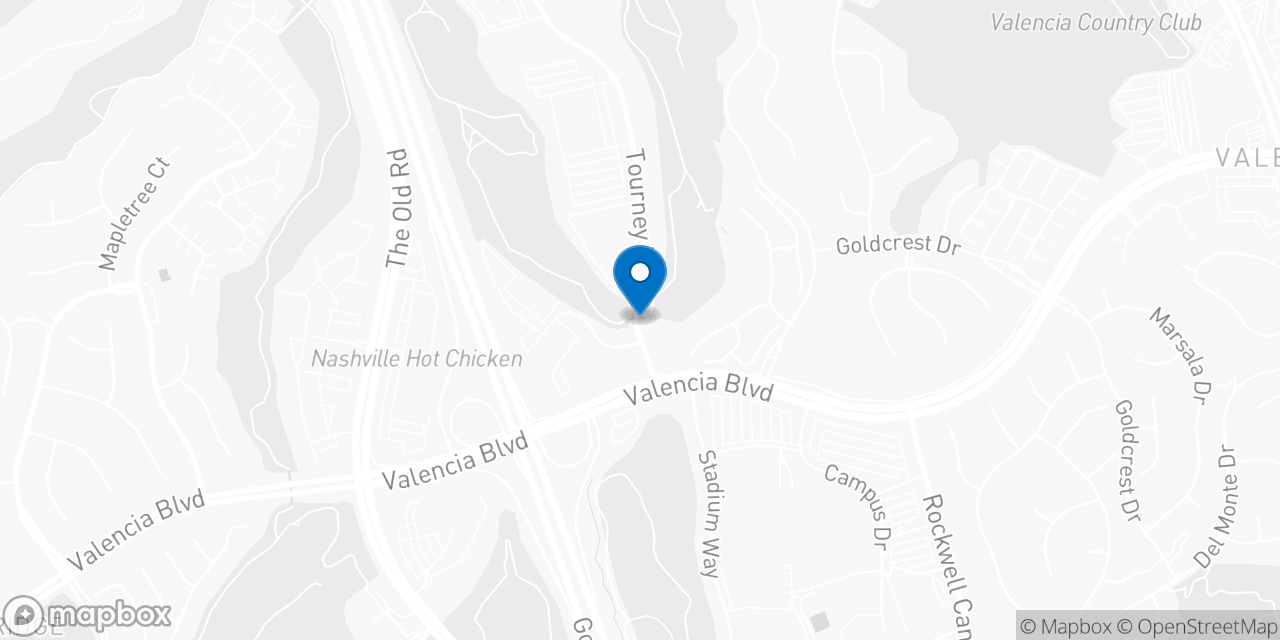 Map showing the location of the Social Security office in Valencia, CA