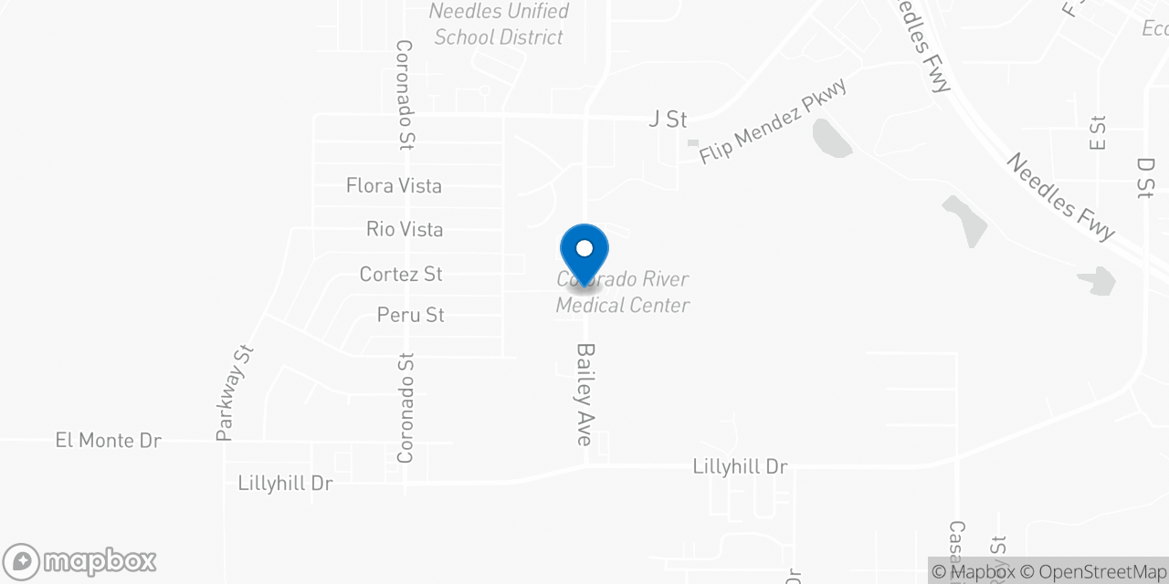 Map showing the location of the Social Security office in Needles, CA