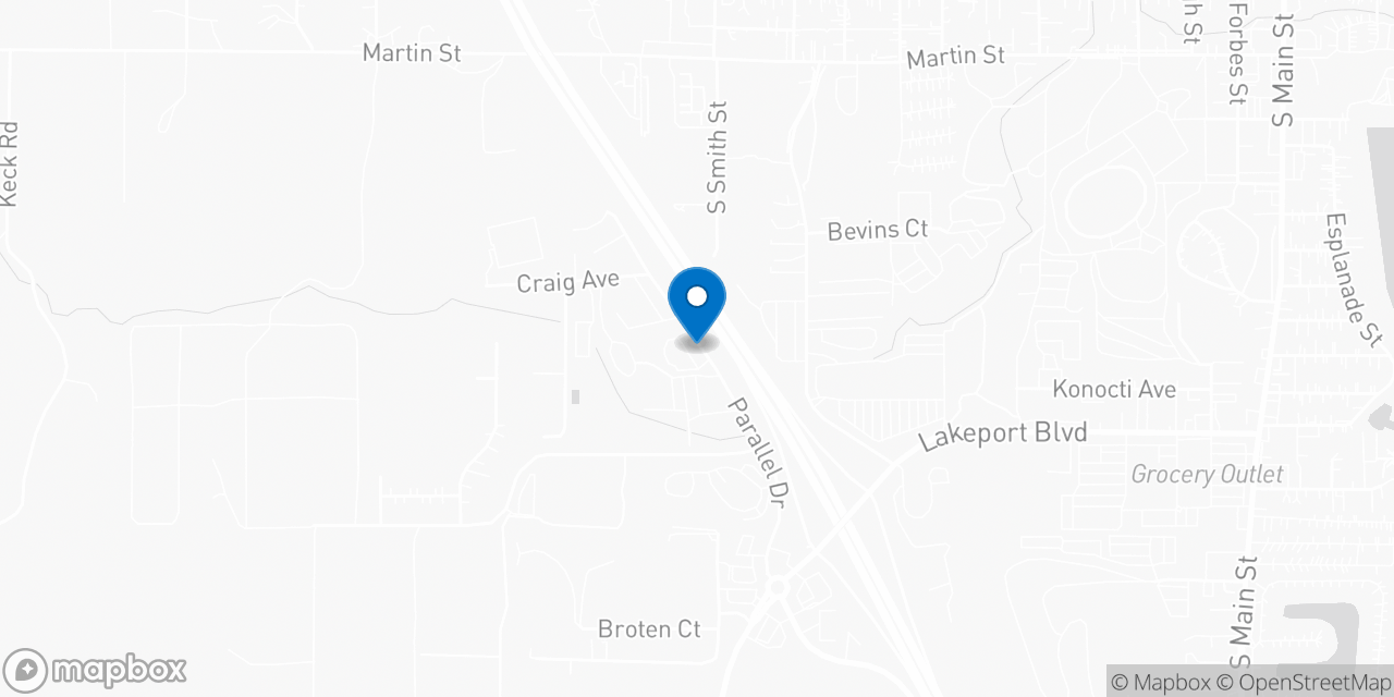 Map showing the location of the Social Security office in Lakeport, CA
