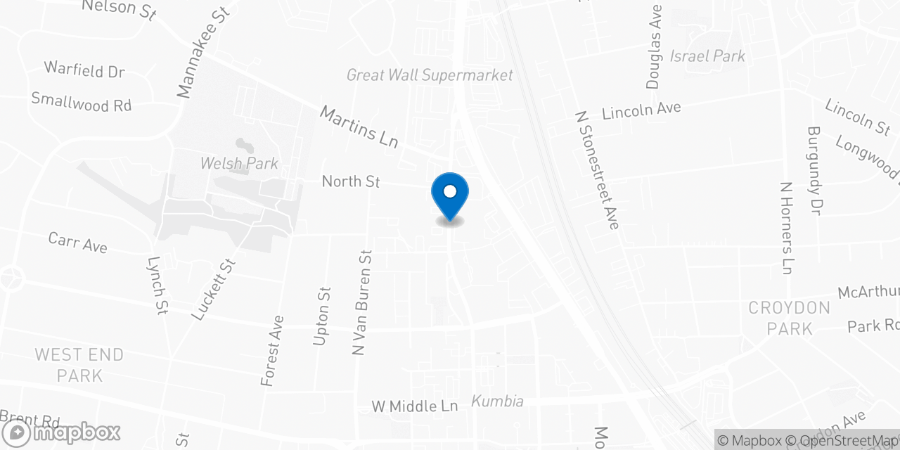 Map showing the location of the Social Security office in Rockville, MD