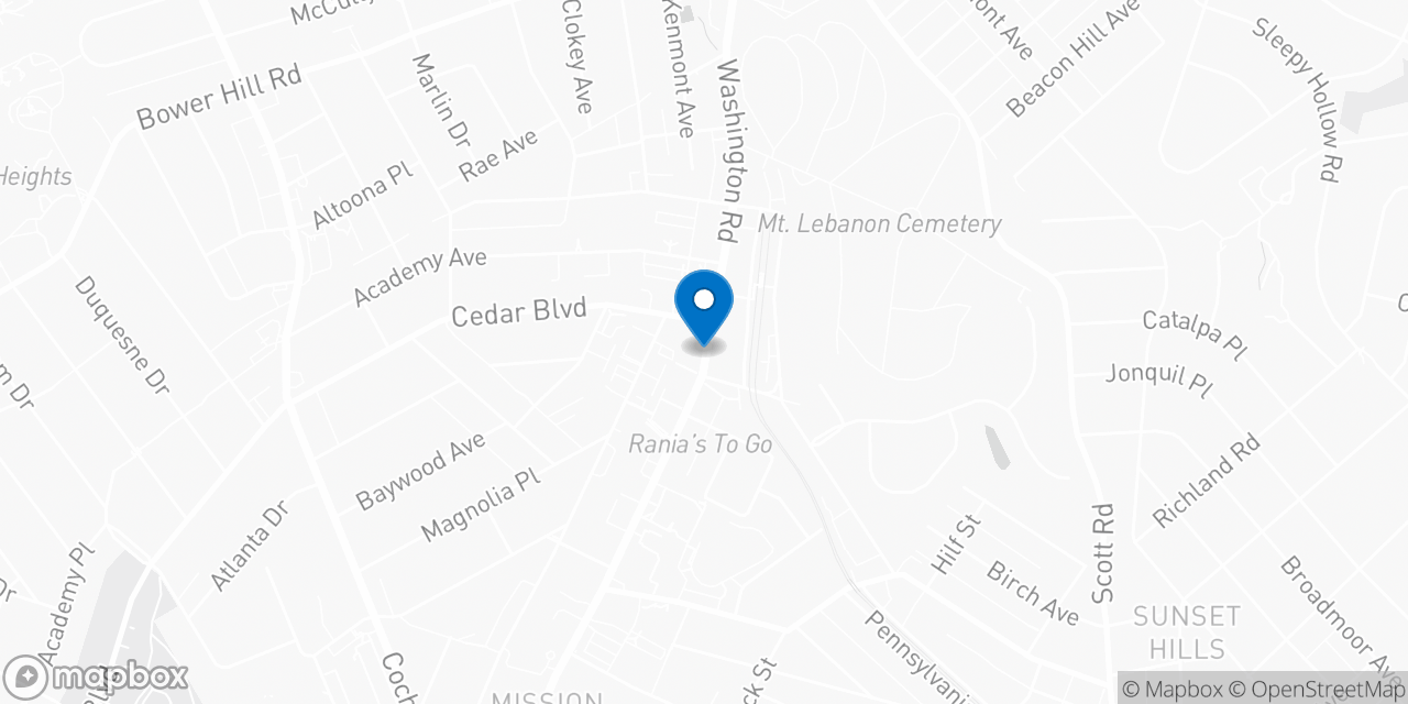 Map showing the location of the Social Security office in Pittsburgh, PA