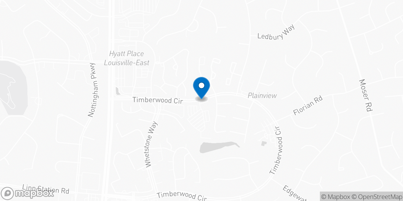 Map showing the location of the Social Security office in Louisville, KY