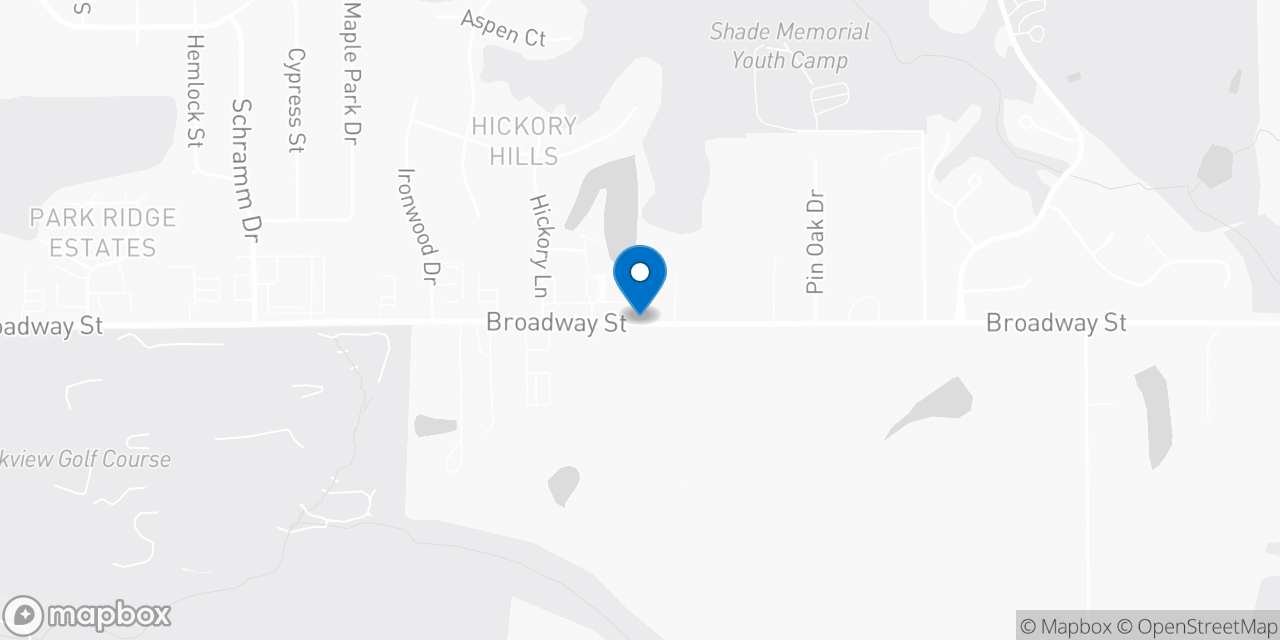 Map showing the location of the Social Security office in Pekin, IL