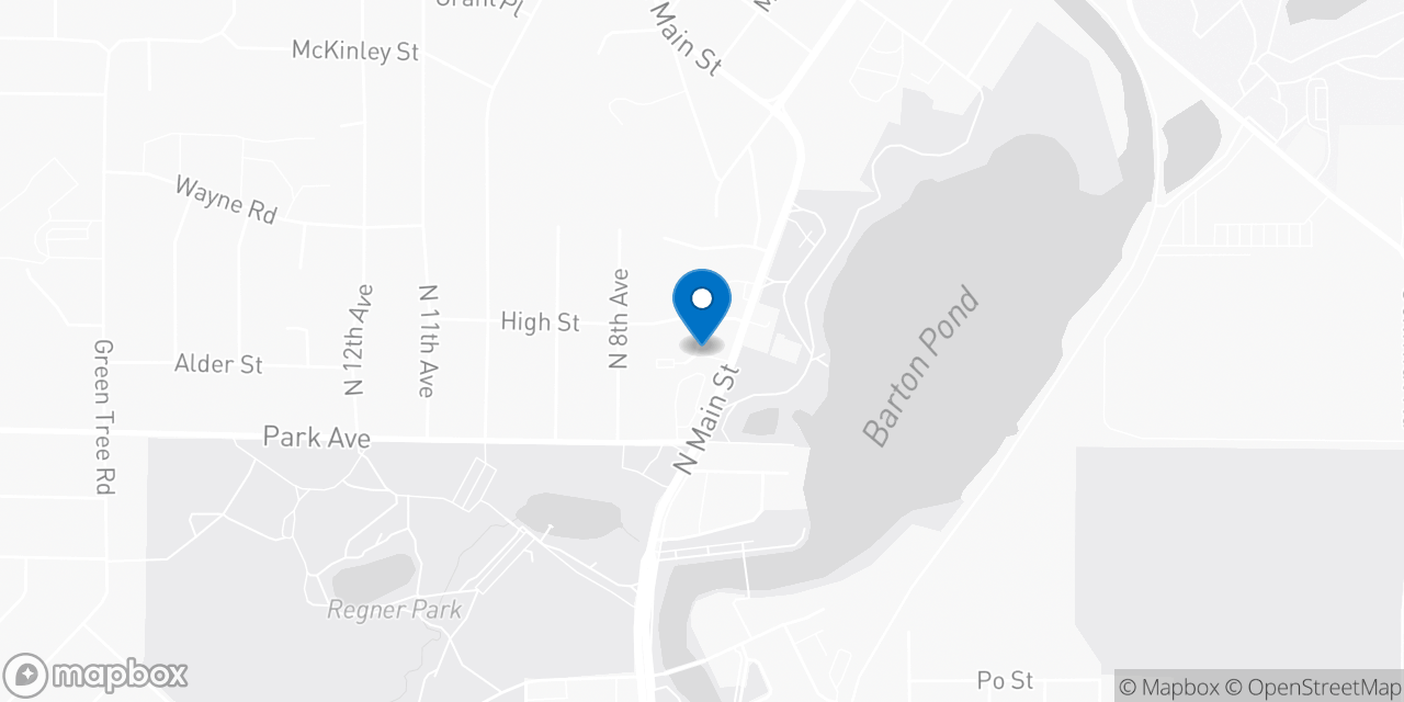 Map showing the location of the Social Security office in West Bend, WI