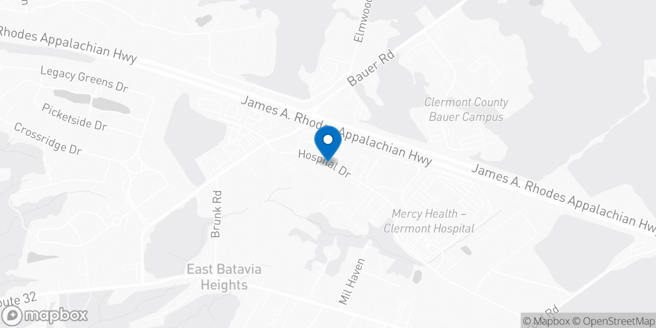 Map showing the location of the Social Security office in Batavia, OH