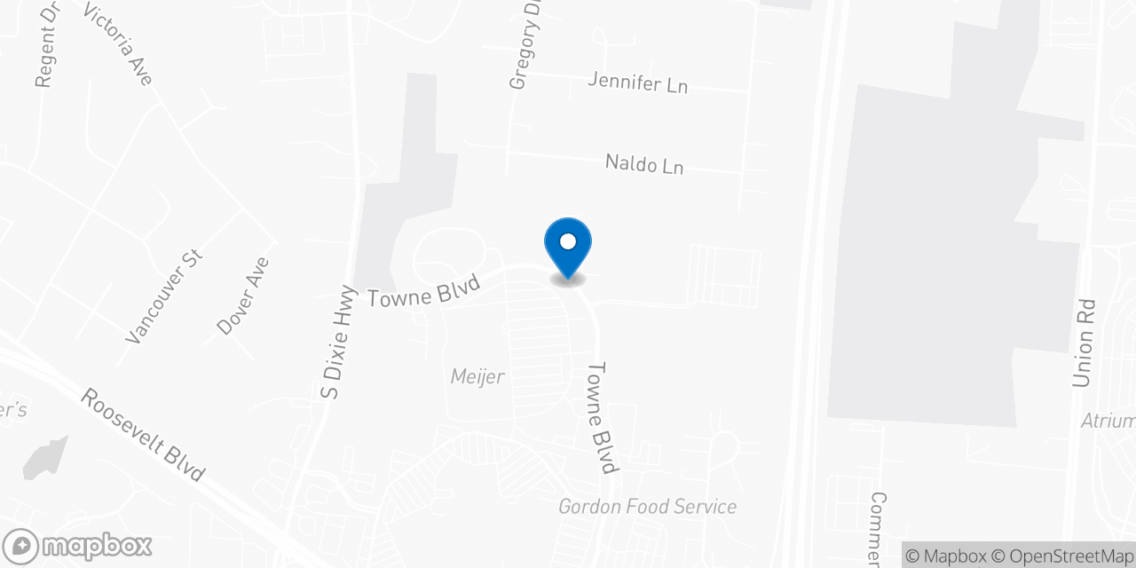 Map showing the location of the Social Security office in Franklin, OH