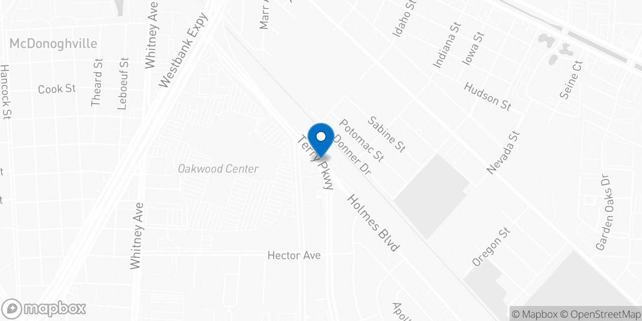 Map showing the location of the Social Security office in Terrytown, LA