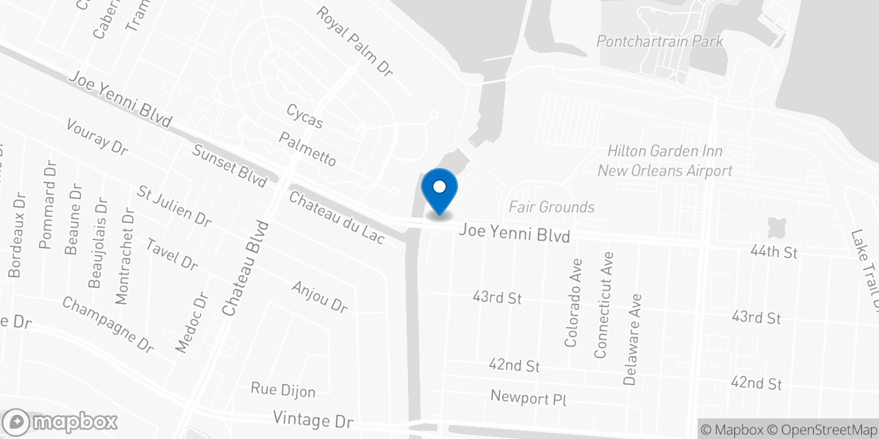 Map showing the location of the Social Security office in Kenner, LA