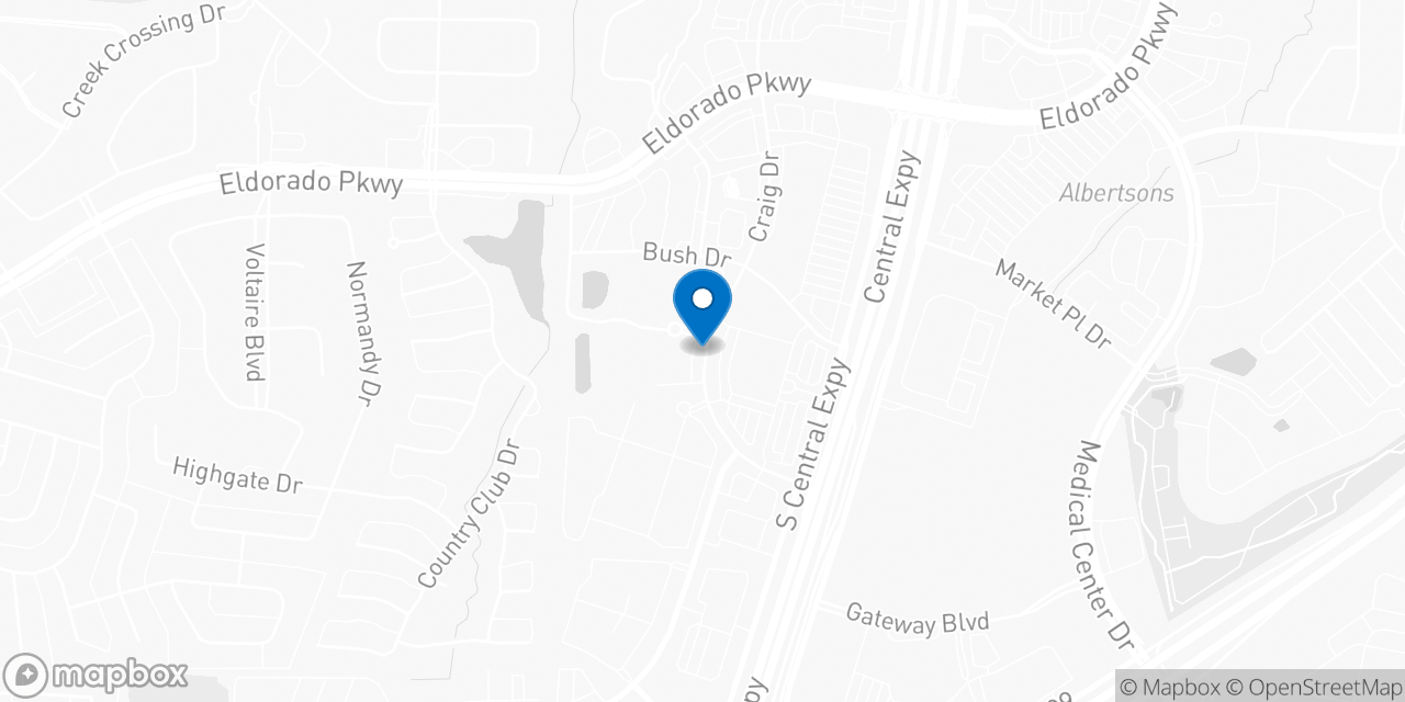 Map showing the location of the Social Security office in Mckinney, TX