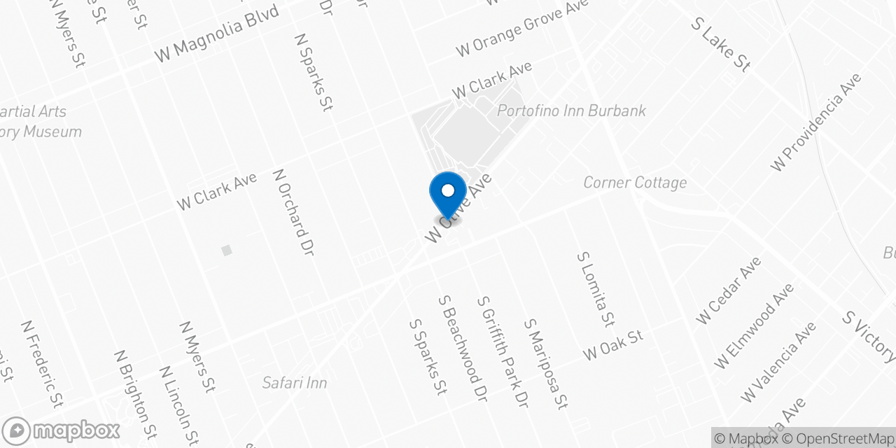 Map showing the location of the Social Security office in Burbank, CA