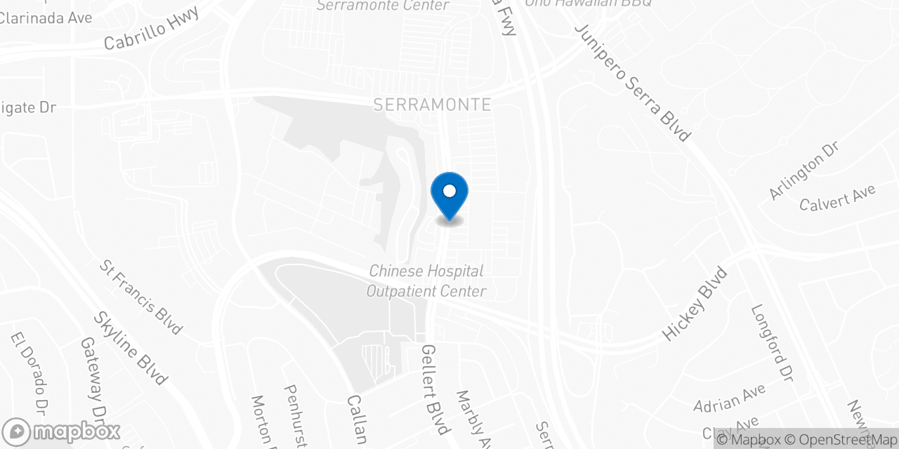 Map showing the location of the Social Security office in Daly City, CA