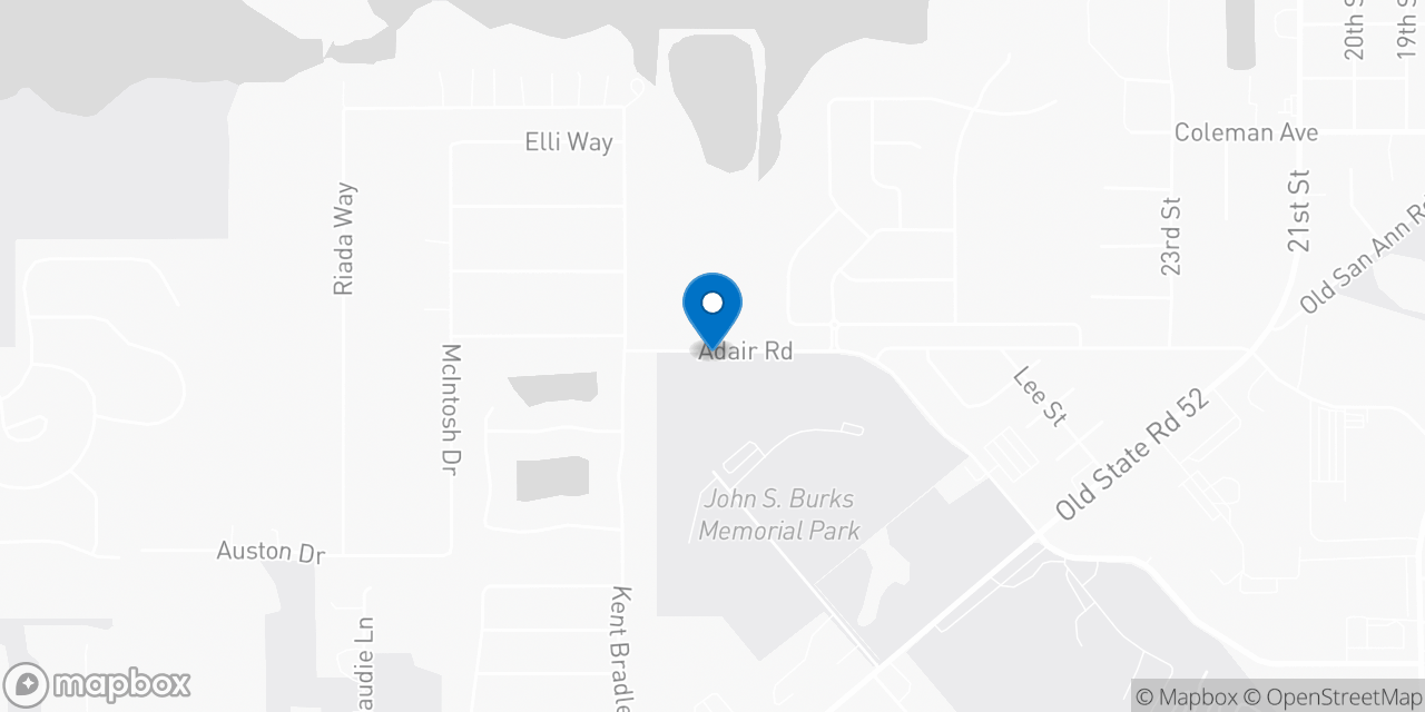 Map showing the location of the Social Security office in Dade City, FL