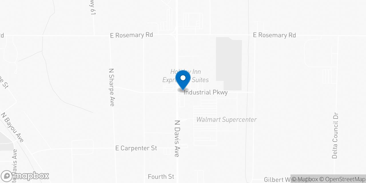 Map showing the location of the Social Security office in Cleveland, MS