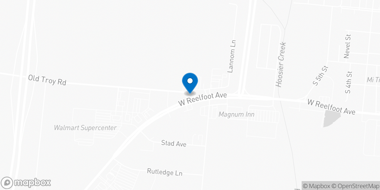 Map showing the location of the Social Security office in Union City, TN